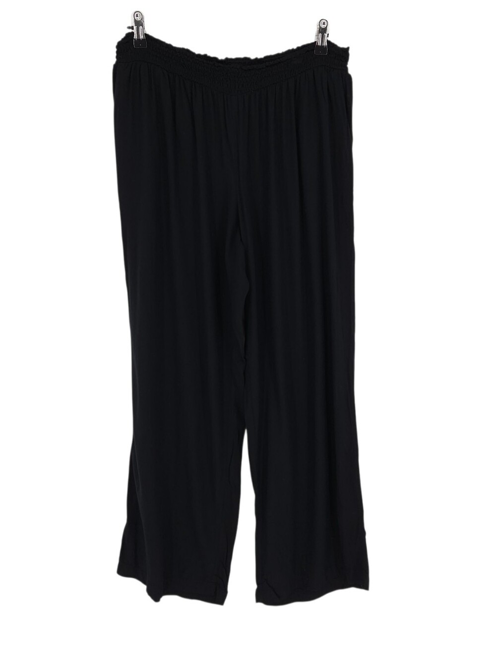 Soma Straight Wide Leg Pants Black High Rise Pull On Stretch Waist XL